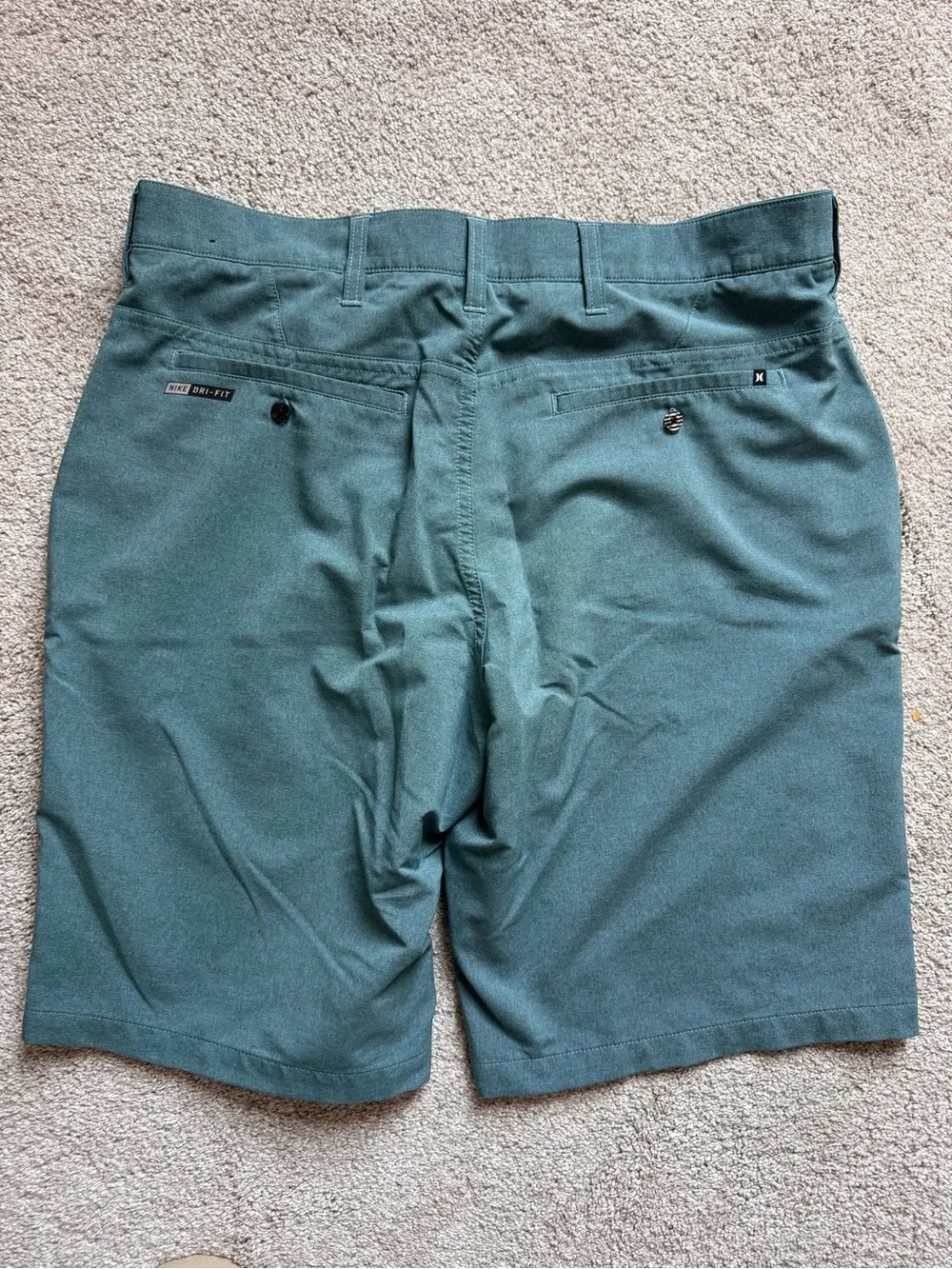 Hurley teal Nike dri-fit shorts 32
